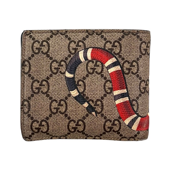 Gucci Monogram King Snake Bifold Wallet - Picture 2 of 10